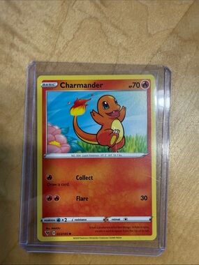 Pokemon Charmander Card - Orange, Yellow, Red, Blue